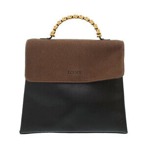 Loewe Velazquez 2way Leather twist Handle Handbag Brown